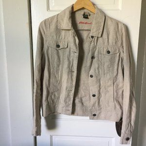 Eddie Bauer Linen Trucker Jacket